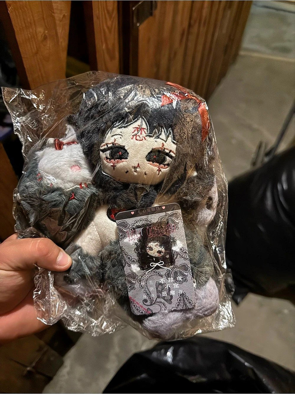 20cm Cotton Doll Full Set with Outfit - "Left Ventricle Trap: Demon Sheep" Goth